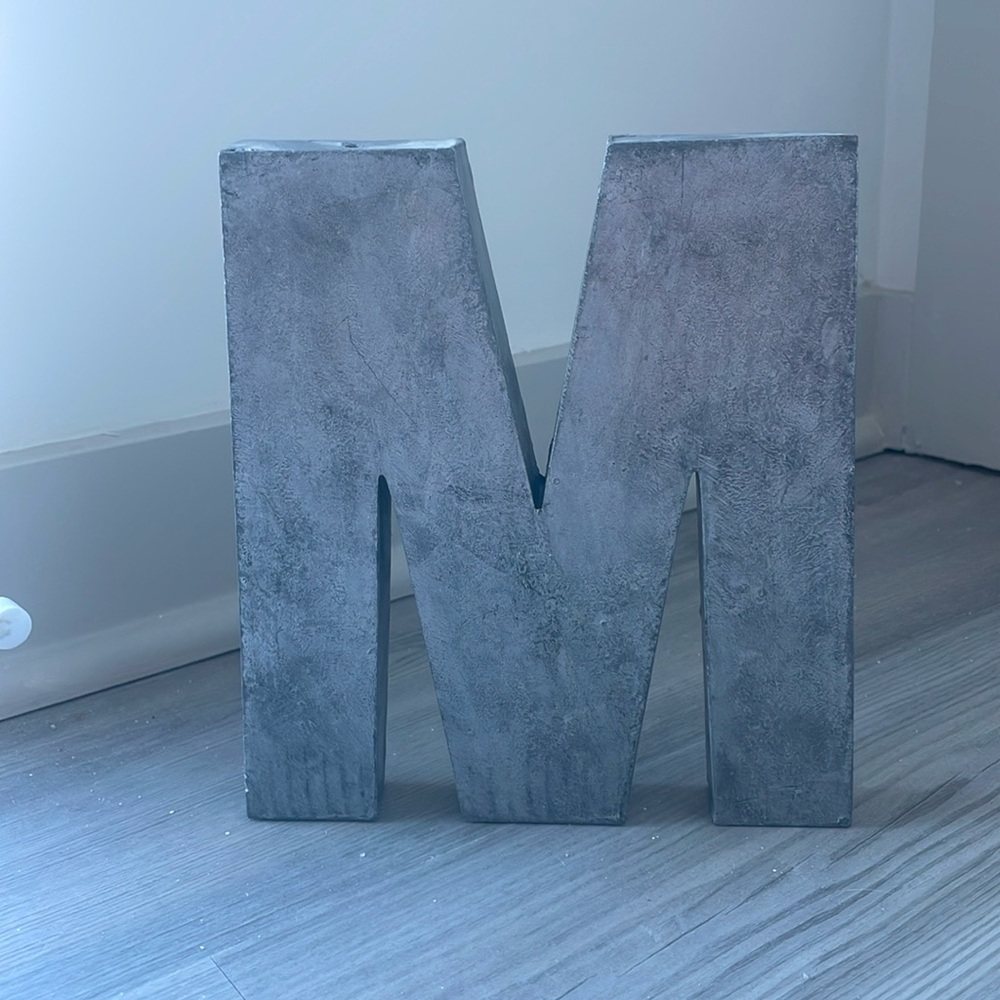 Anthropologie Metal M Initial Wall Decoration/Accent